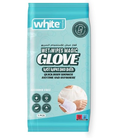 قفاز مبلل للاستحمام بدون رائحة