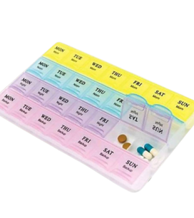 منظم أدوية شهري وأسبوعي