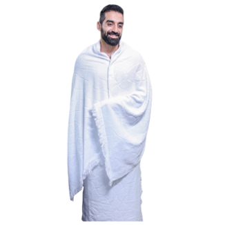 إحرام رجالي قطن صافي مجهز بالكباسين